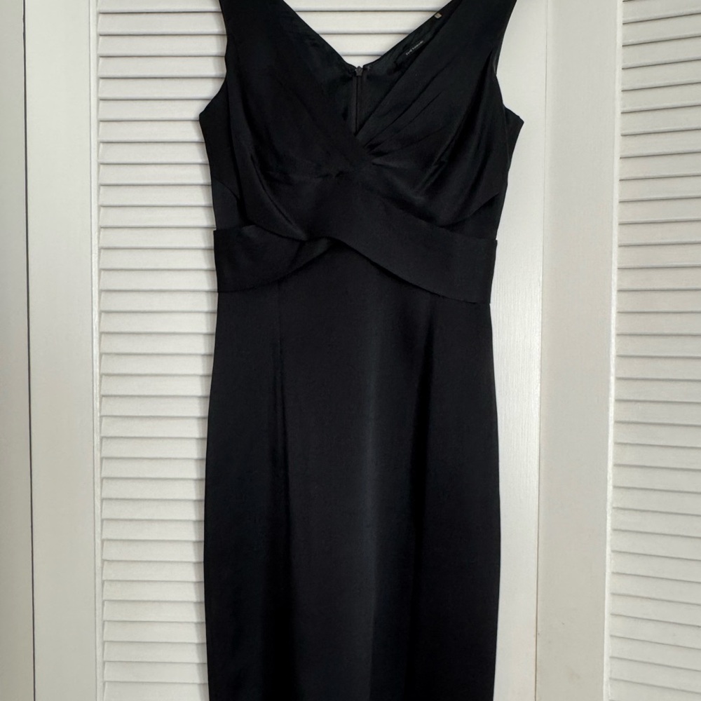 Elie Tahari Black Sleeveless, Silk Dress